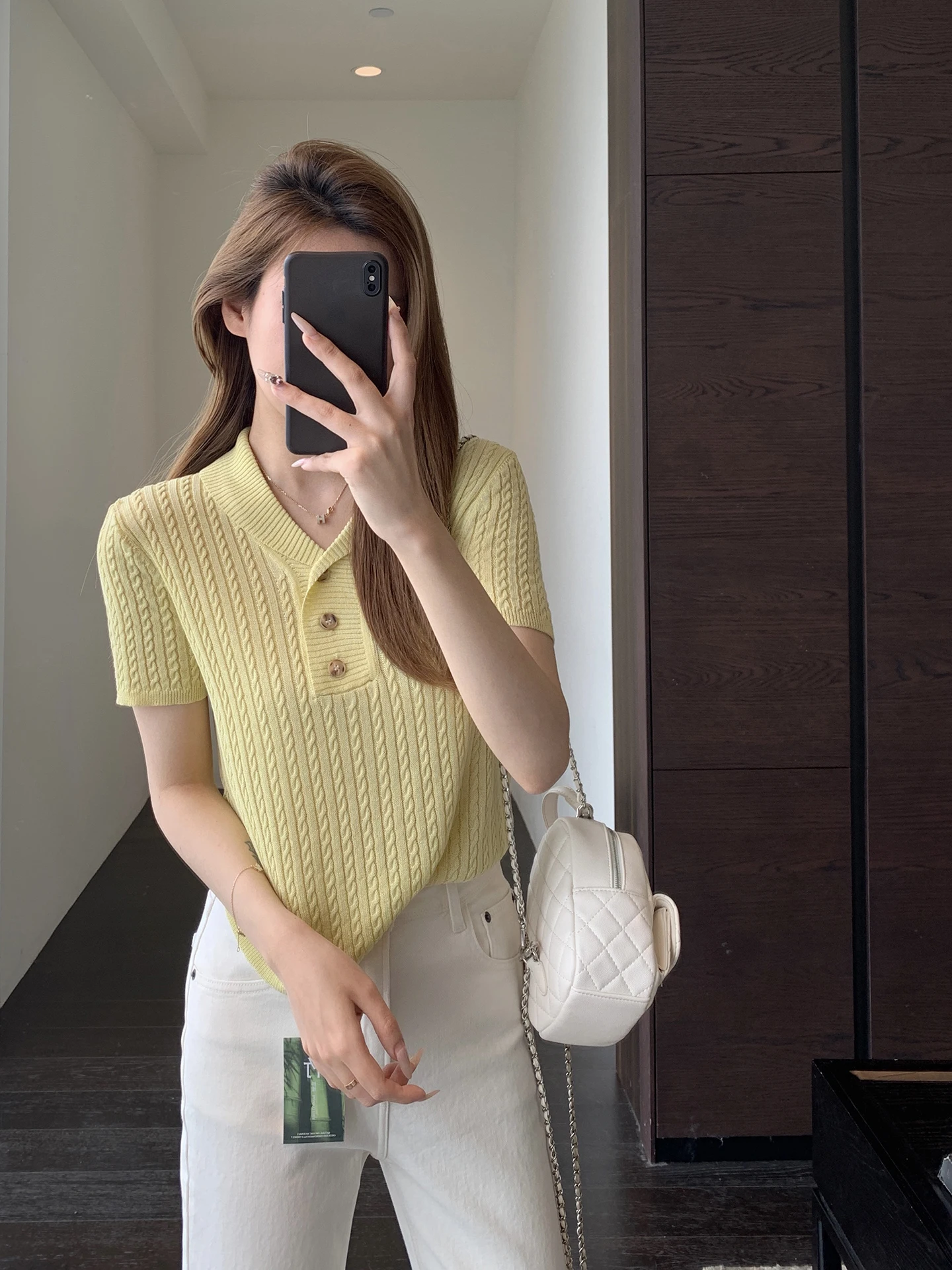 

Высококачественная вязаная футболка с коротким рукавом для женщин: Новинка весны в стиле Sweet Lazy Atmosphere – повседневная, удобная, дышащая