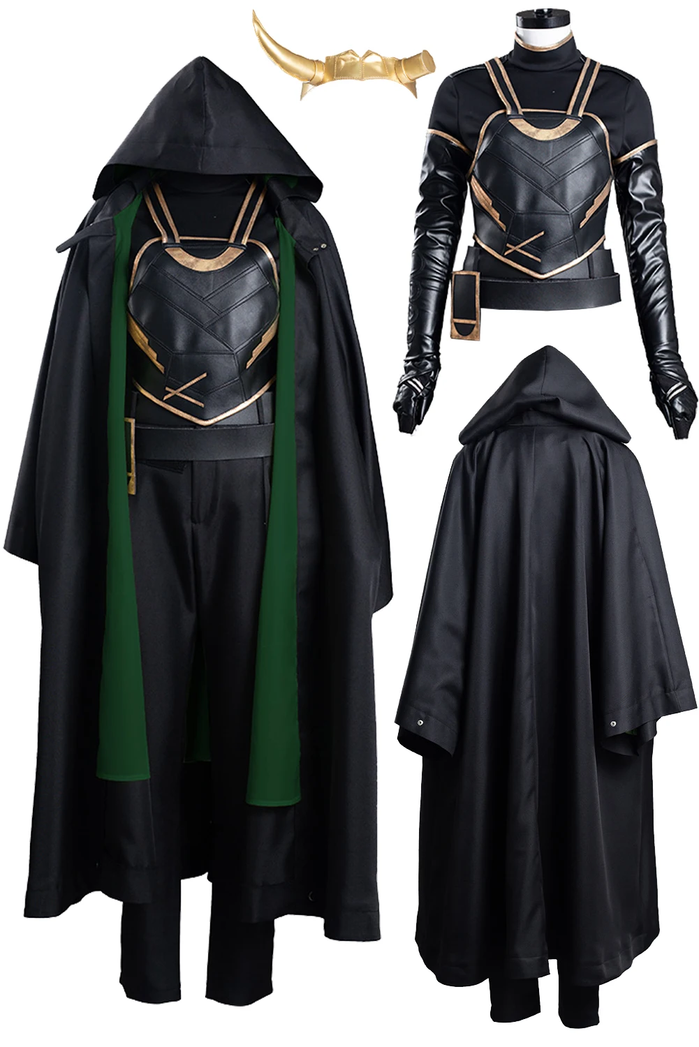 Sylvie Cosplay Women Headband Cloak Battle Suits Movie TV Loki Super Villain Costume Disguise Roleplay Fantasia Outfits