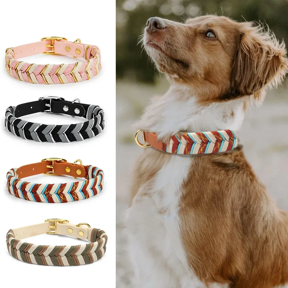 

1PC Dog Collar Pet Supplies Collar Colorful Webbing PVC Lead Rope Fashion Dog Walking Leash Golden Retriever Pit Bull Pug 개 목걸이