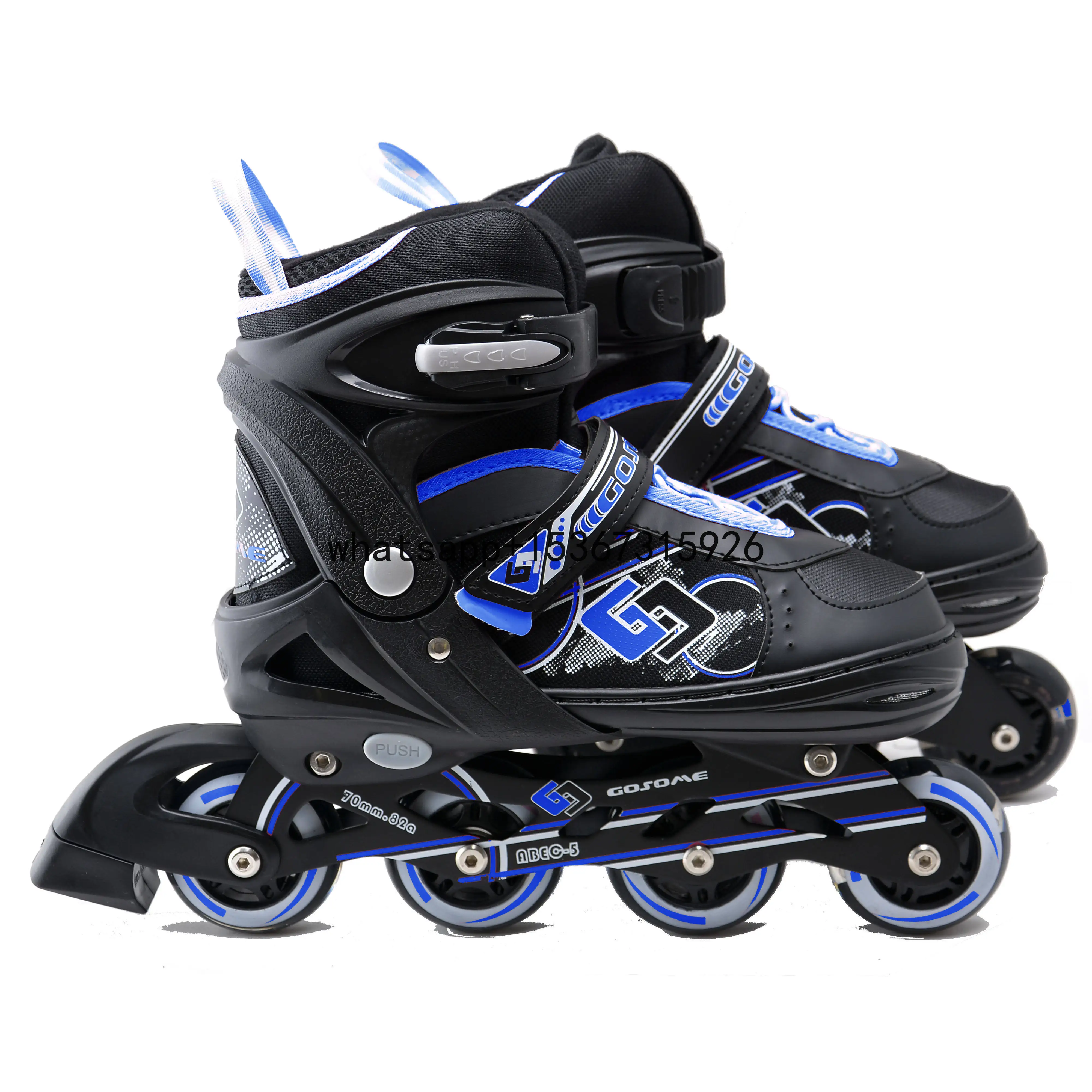 

2023 wholesale manufactory inline skates blue color detachable roller skates fairytale style inline skate