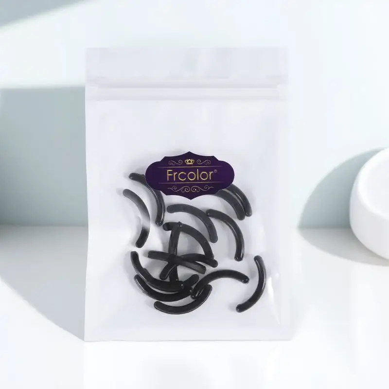16Pcs Black Silicone Eyelash Curler Refill Pads Elastic Replacement Rubber Cushions for Daily Lash Curler Maintenance Beauty