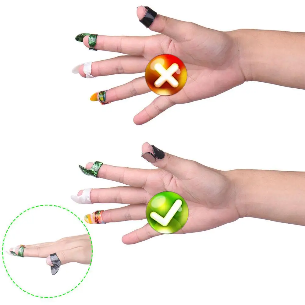 

Guitar Finger Picks Thumb Picks Set Ultra Thin Lightweight Portable Guitar Bass Accessories Musical Instruments