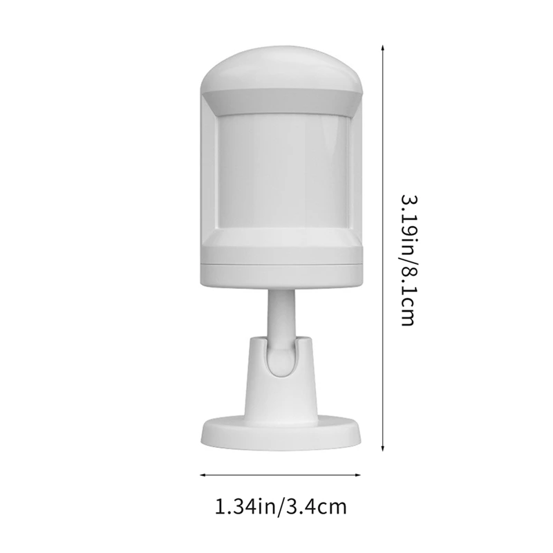 Zigbee Smart Sensor de Presença Humana Mini Sensor de Movimento, Luz Infravermelha, Detector com Alarme, Casa e Escritório, 1 PC