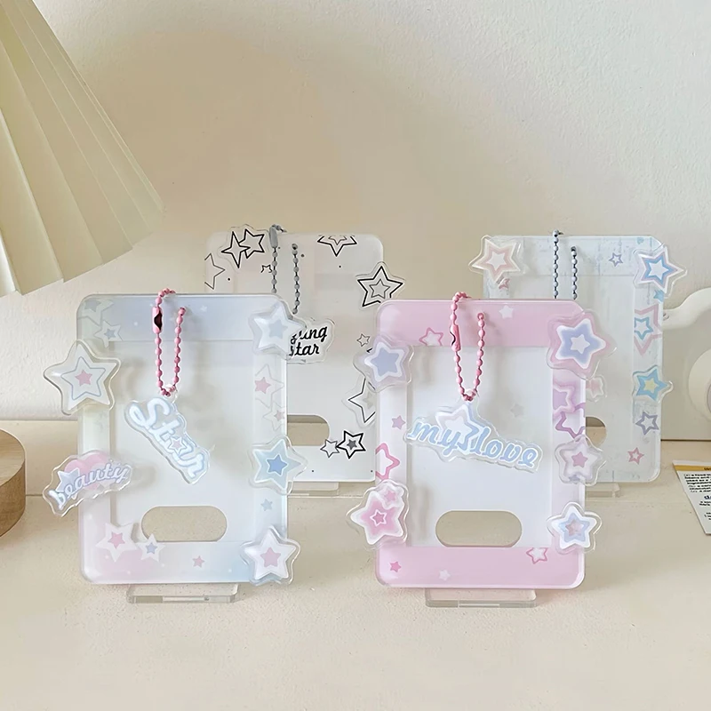 Acrylic Photo Frame Idol Small Card Postcard Display Stand 3 Inch Photos Photocard Holder Desktop Decoration