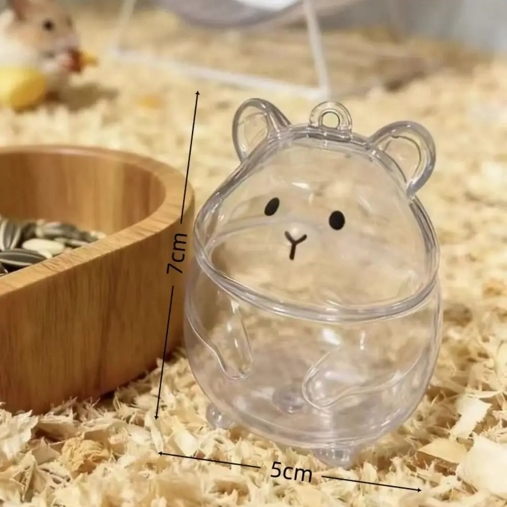 صندوق تخزين شعر الهامستر الشفاف سميك 7 سم زجاجة شعر الحيوانات الأليفة الصغيرة مجوهرات تذكارية كبسولة تخزين فرو الحيوانات الأليفة #6