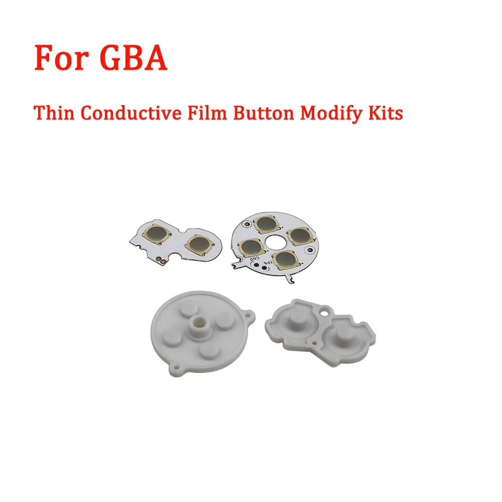 Thin Conductive Film Button Modify Kits for GBA Conductive Rubber Buttons Pads with Light Button Force and Clear Button Feeling