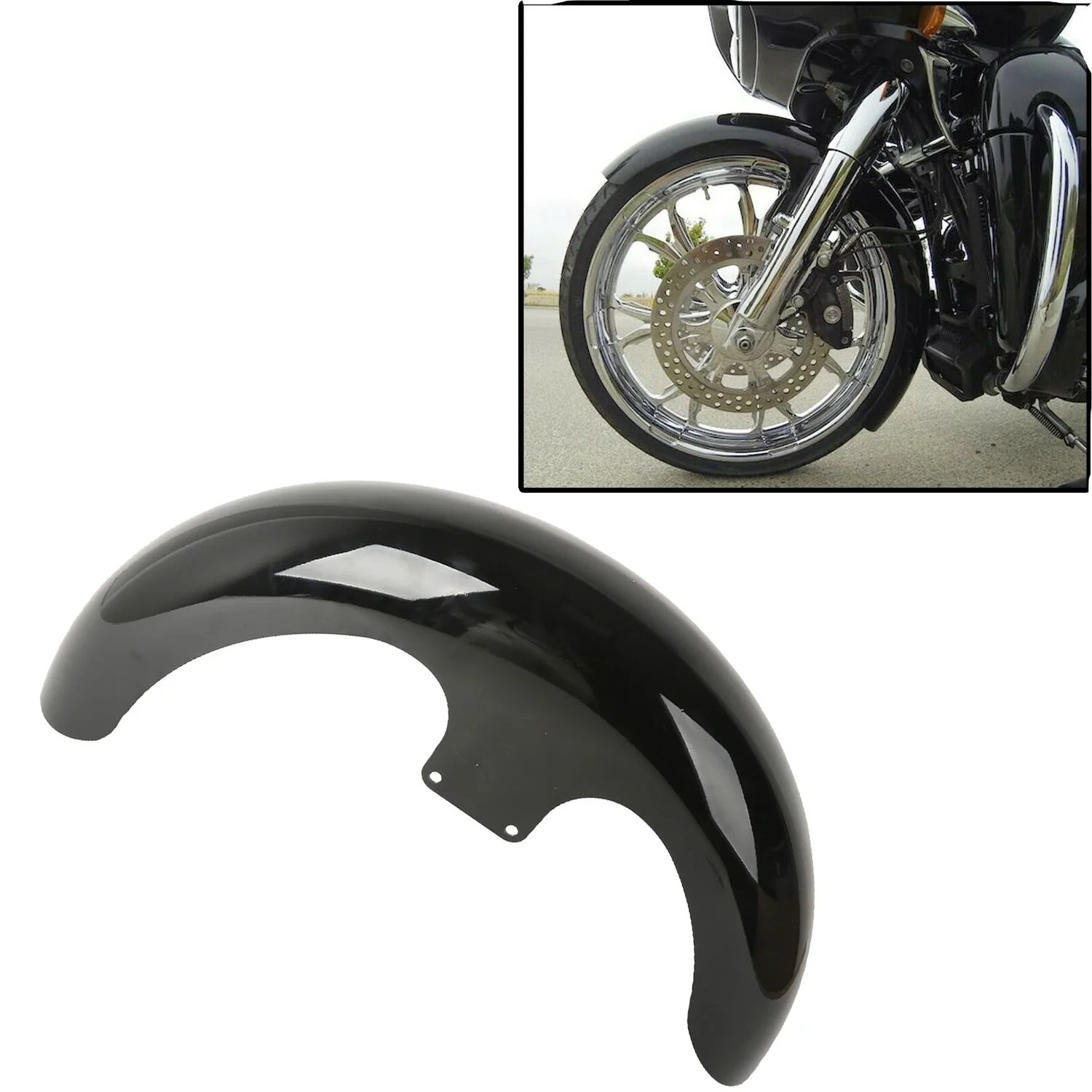 

Motorcycle Black 21" Wheel Wrap 5.5" Front Fender Mudguard For Harley Touring Street Glide Road King Electra Glide Custom Bagger