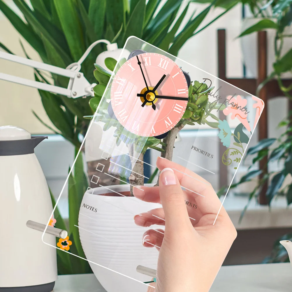 لوح مسح أكريليك، لوحة مذكرة شفافة لسطح المكتب، سبورة بيضاء محمولة على سطح الطاولة، سهلة القراءة، جدول مخطط للمسح الجاف #5