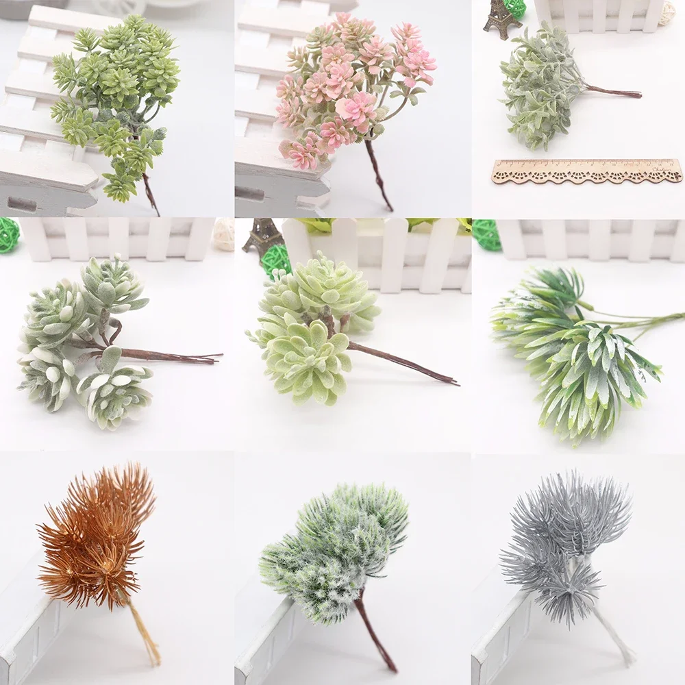 6pcs artificial fake flower fake grass wedding Christmas decoration wreath handmade decoration accessories fake plants