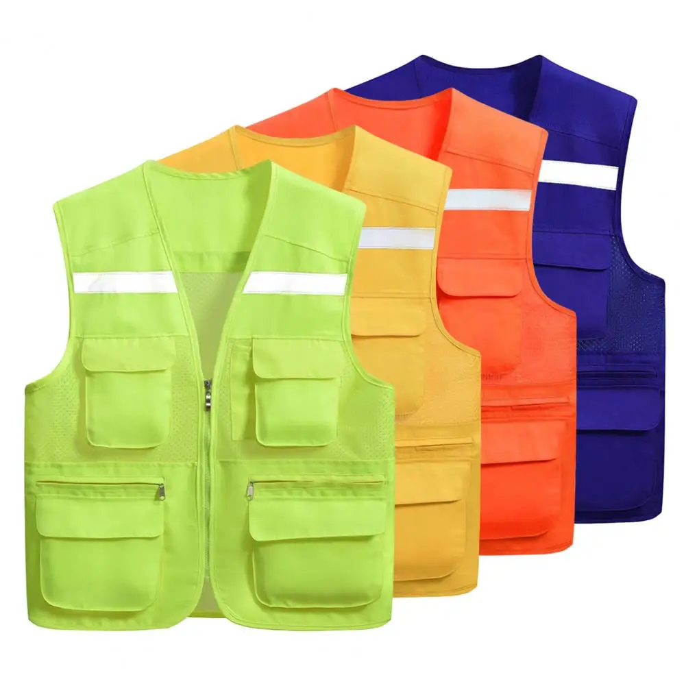 Gilet Giacca Elegante gilet da lavoro anti-pilling Fotografo all'aperto Pesca Gilet riflettente Giacca Abbigliamento da escursionismo