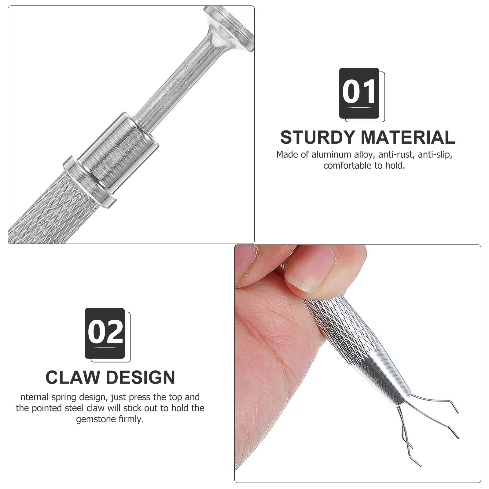 Screw Pickup Chip Pickle Picker Grabber Tools Spring Assisted Extractor Gripper Aluminum Small Parts for Electronics Precision