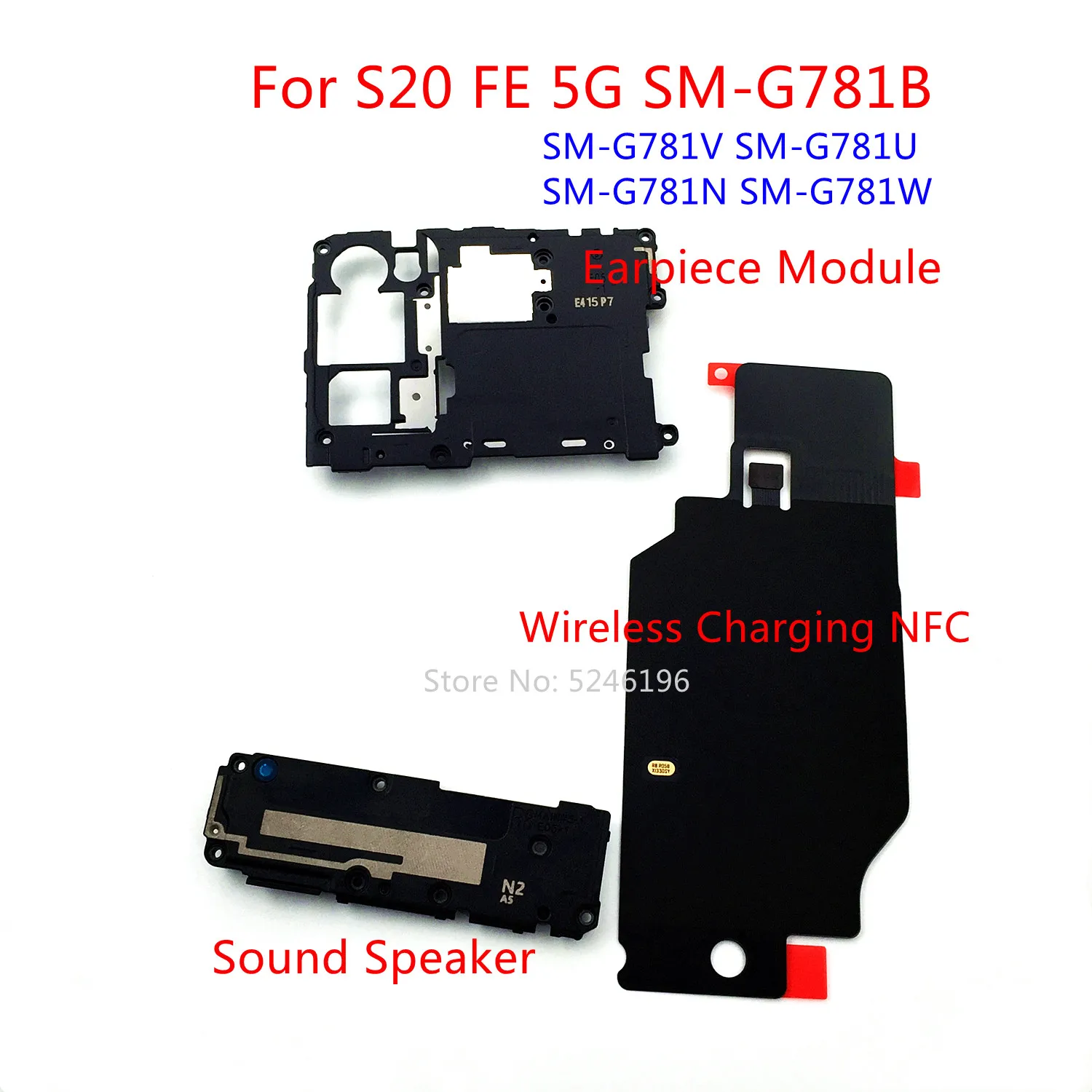 1pcs Wireless Charging NFC+Earpiece Module Bottom Sound Speaker For Samsung Galaxy S20 FE 5G SM-G781B G781V G781N G781U G781W.
