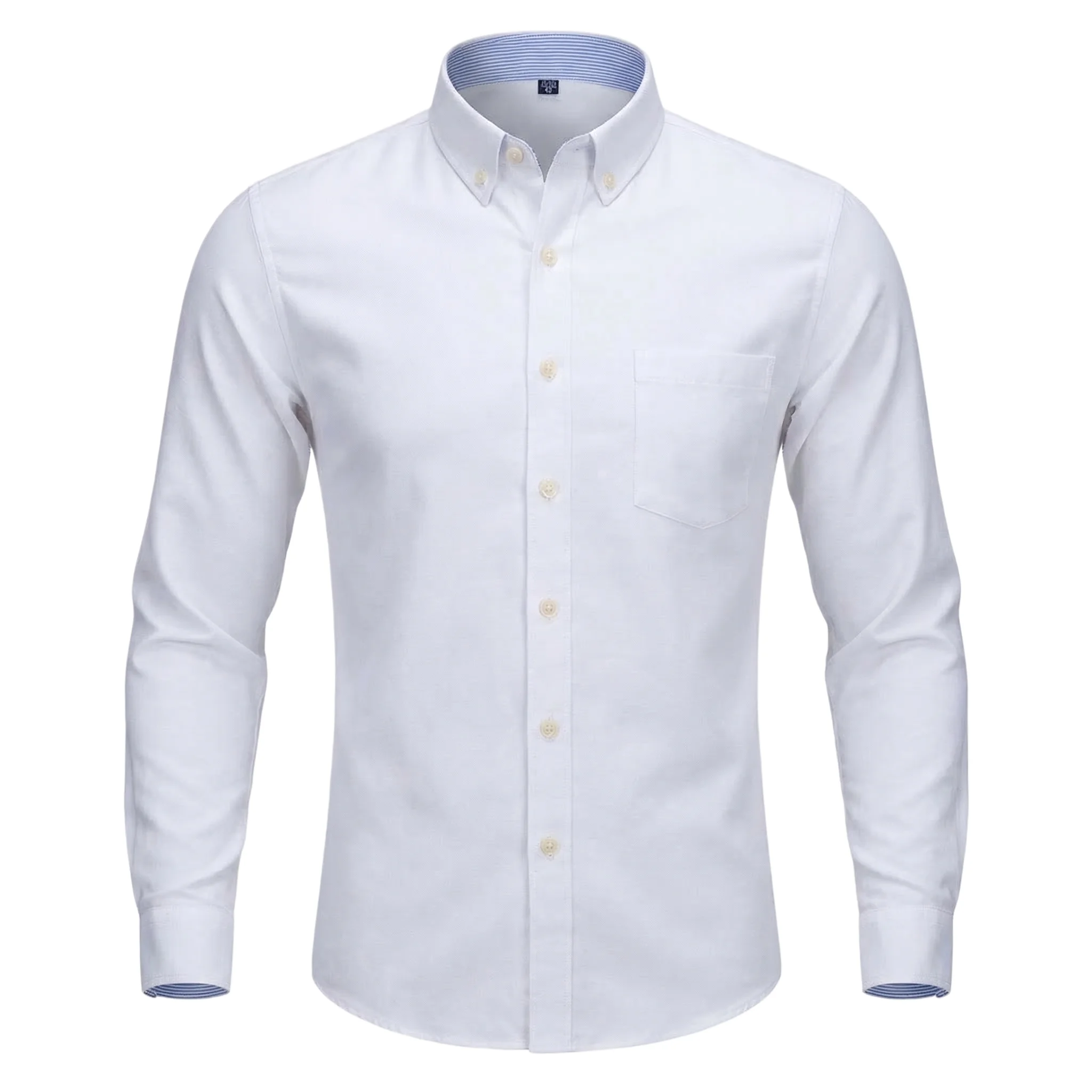 

Men's long-sleeved shirt made of Oxford fabric, suitable for all seasons, trendy and versatile, perfect for daily office wear.
