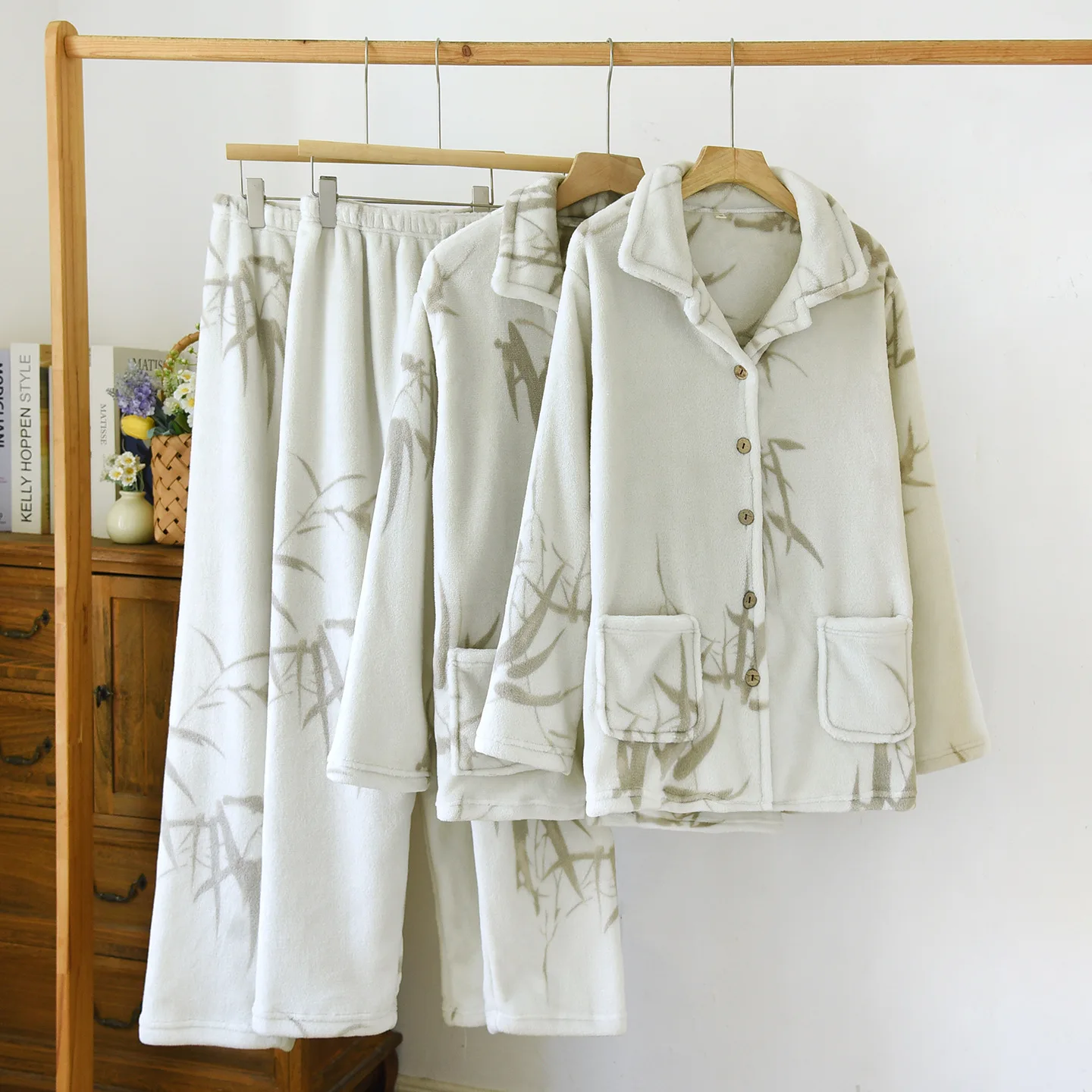 

Новая парная одежда для сна, женская зимняя одежда из чистого хлопка, плотный хлопок с длинными рукавами, мужская домашняя одежда, весенне-осенний комплект