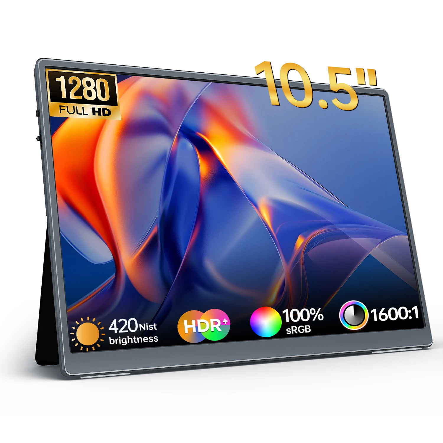 

HAILESI 10.5 inch 100% sRGB 1280P Portable Monitor Gaming Laptop Display with Type C Mini HDMI For PS/Steam/Deck/Switch/PC
