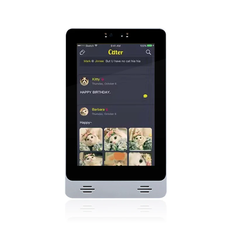 Rockchip 8 Inci Android Linux Debian 10 Mikrofon Speaker Dapat Dipasang Di Dinding Rumah Pintar Tablet RAM 2GB Android