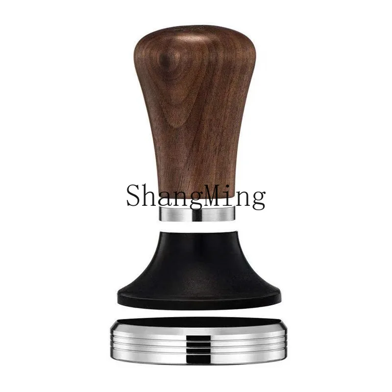 

PYH coffee machine powder press, wooden handle flat powder filling hammer 51/53/58 mm adjustable stainless steel