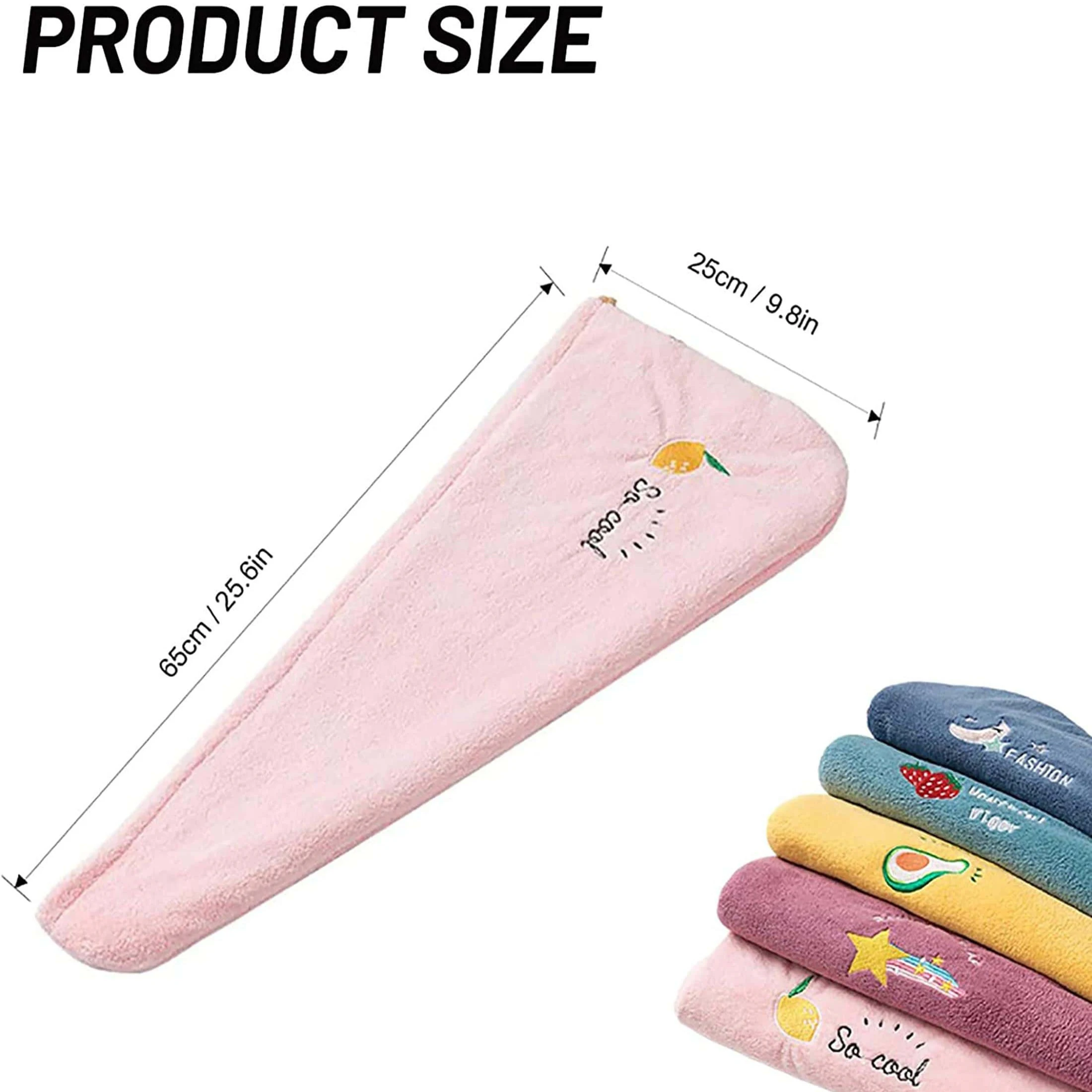 غطاء حمام للشعر الجاف مع امتصاص الماء، منشفة شعر سريعة الجفاف ناعمة دون تسقط الشعر، امتصاص قوي للغاية للماء