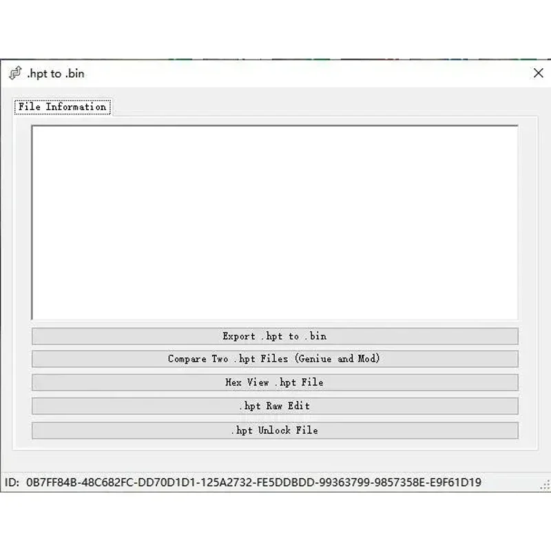 .hpt naar bin-converter met onbeperkte keygen Vergelijk originele en aangepaste bestanden Ontgrendel tuner Ontgrendel Hpt Raw Edit voor multi-laptop
