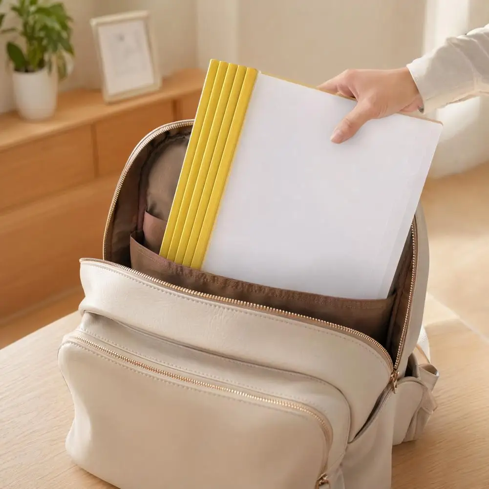 Lot de 10 chemises de présentation avec barre coulissante, format A4, pour documents scolaires et de bureau