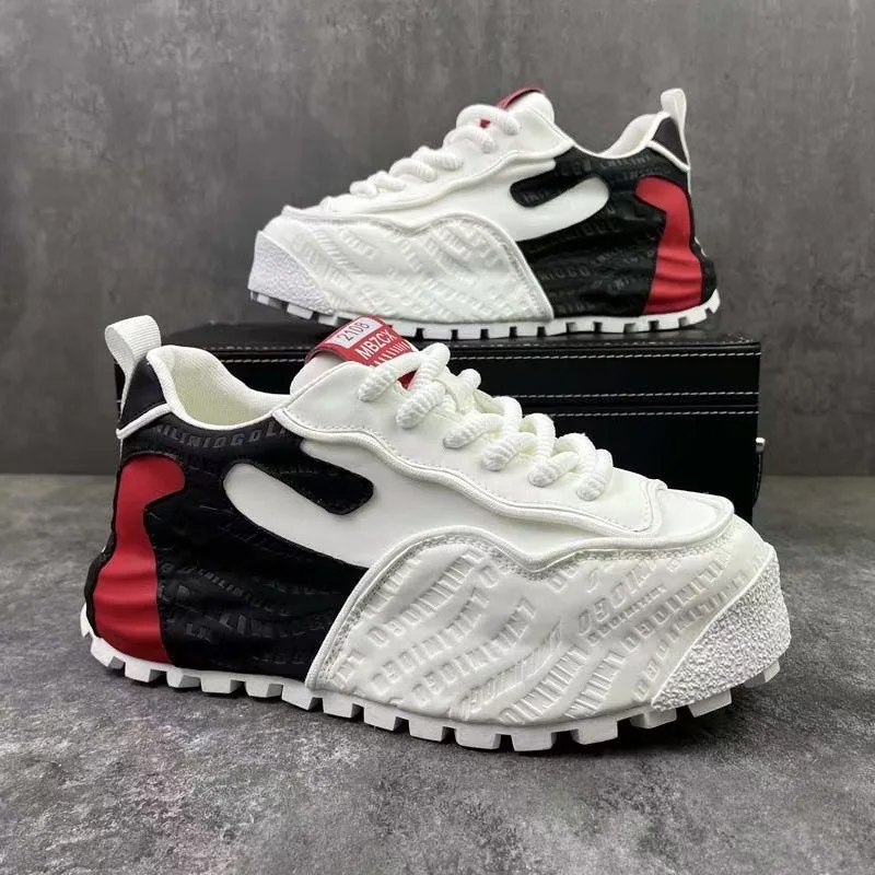 

Модные повседневные кроссовки, мужские оригинальные дизайнерские туфли на платформе, мужские кроссовки на увеличенном каблуке в стиле хип-хоп, мужские кроссовки