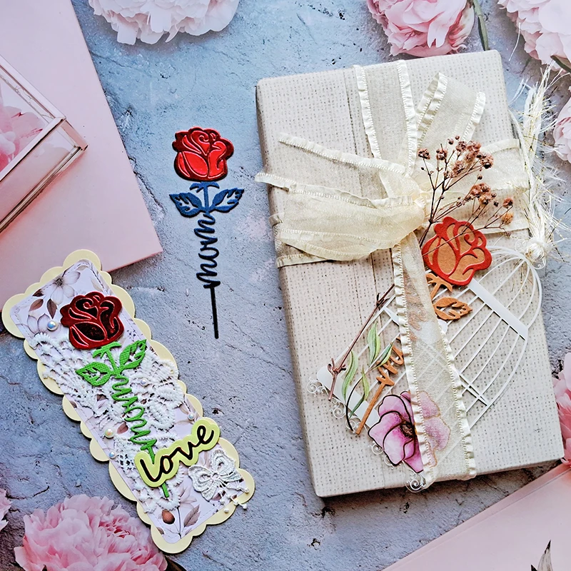 

Panalisacraft Romantic Rose Flower Metal Cutting Dies Stencils for DIY Scrapbooking/album Decorative Embossing DIY Paper Cards