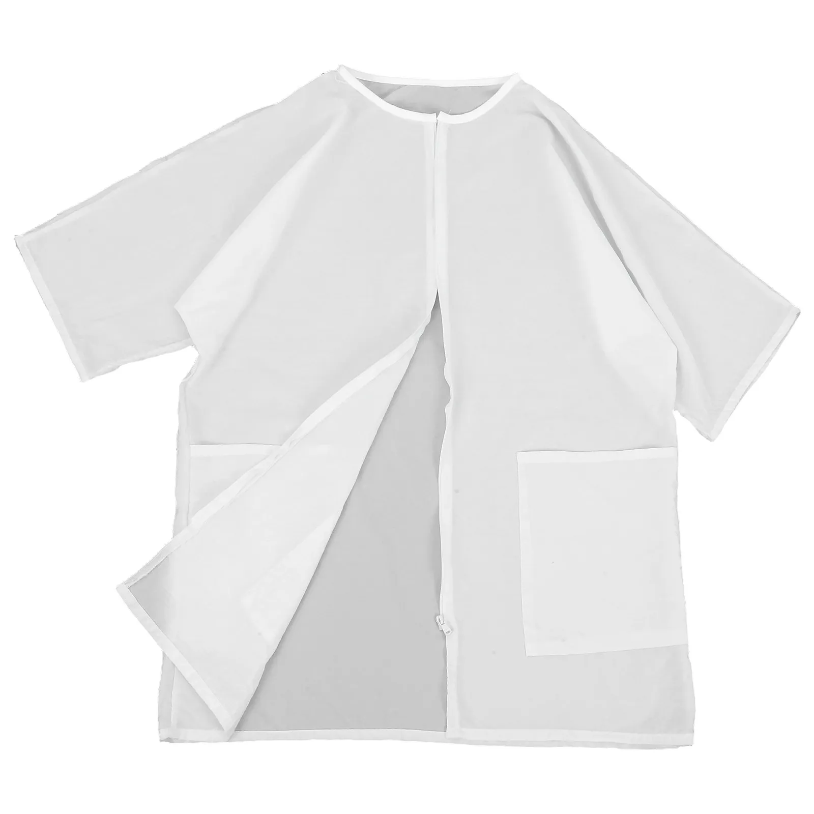 

White Pet Grooming Work Clothes Waterproof Anti-Static Comfortable Breathable Uniform for Dog Grooming Salons Veterinary Clinics