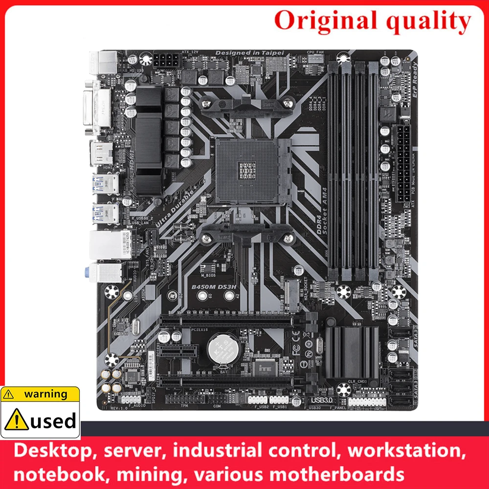 

For B450M DS3H Motherboards Socket AM4 DDR4 128GB For AMD B450 Desktop Mainboard M,2 NVME USB3.0