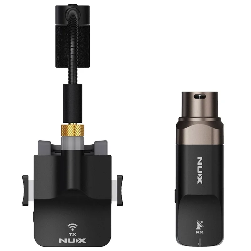 NUX Wireless Microphone,B6 Saxophone Microphone,Wireless Receiver and Transmitter,Plug and Play,Great for Trumpets, Clarinet