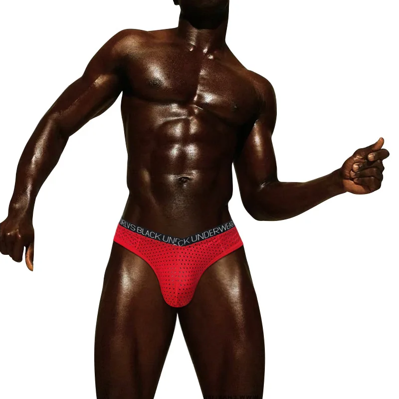 New V-shaped belt mesh fabric underpants Sports, breathable, fashionable and individual Briefs men's underwear