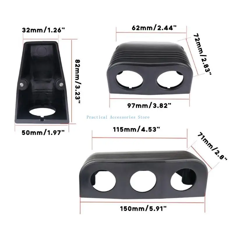 U75E سيارة مقبس مخرج طاقة غطاء لوحة جبل سيارة مقبس شاحن USB قاعدة خيمة