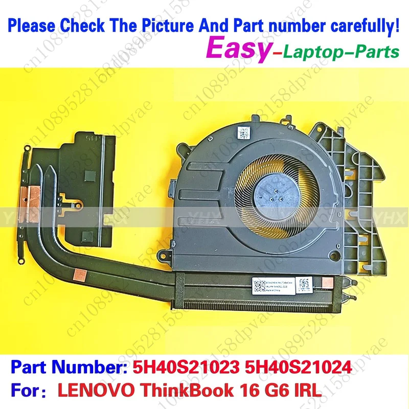 

GYX New For LENOVO ThinkBook 16 G6 IRL FAN HEATSINK 5H40S21023 5H40S21024