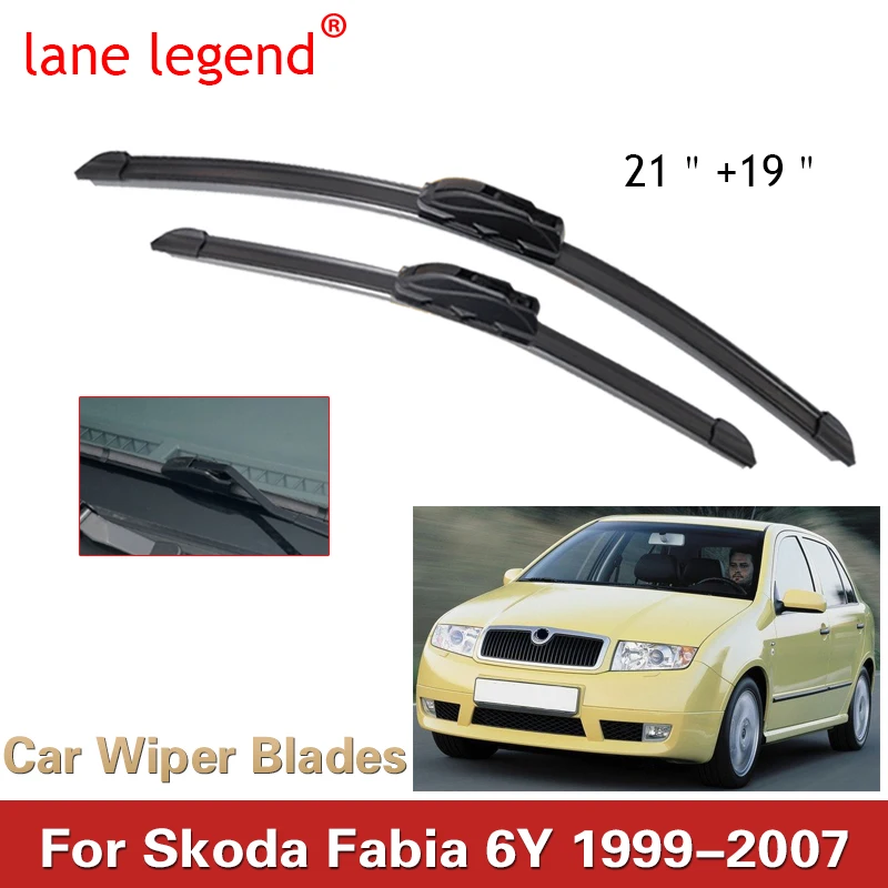 Car Front Wiper Blades For Skoda Fabia 6Y 1999 2000 2001 2002 2003 2004 2005 2006 2007 MK1 Windscreen Windshield Car Accessories