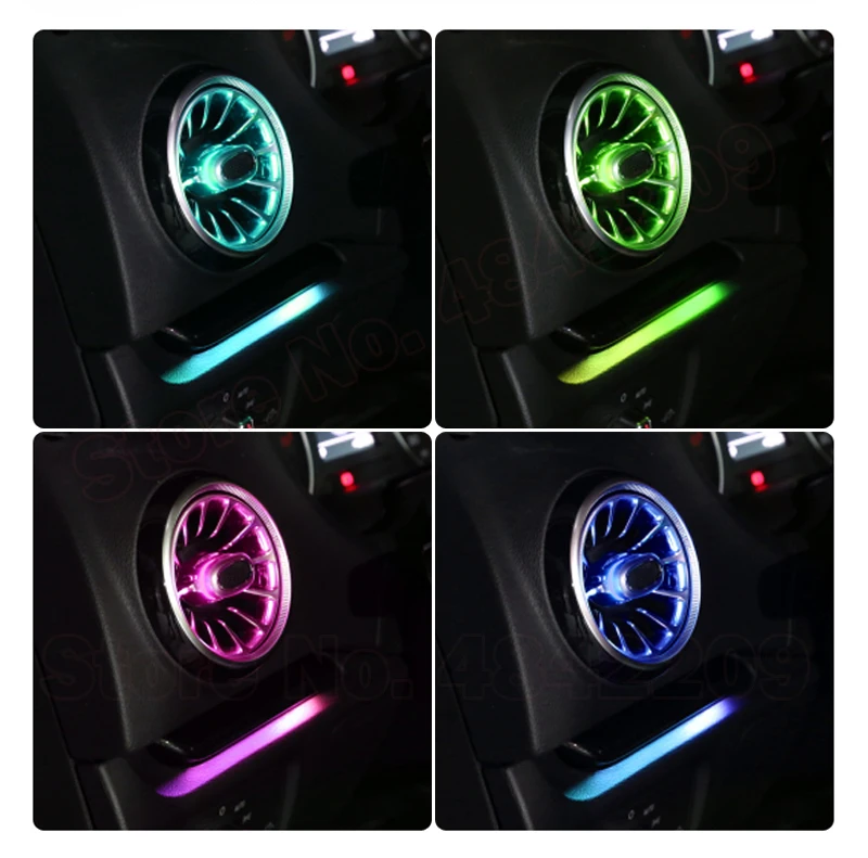 30-farbig Für Audi A3 8V 8Y S3 RS3 2013-2021 Dekorative Umgebungs Licht Dashboard Air Vent LED Atmosphäre Lampe beleuchtet Streifen