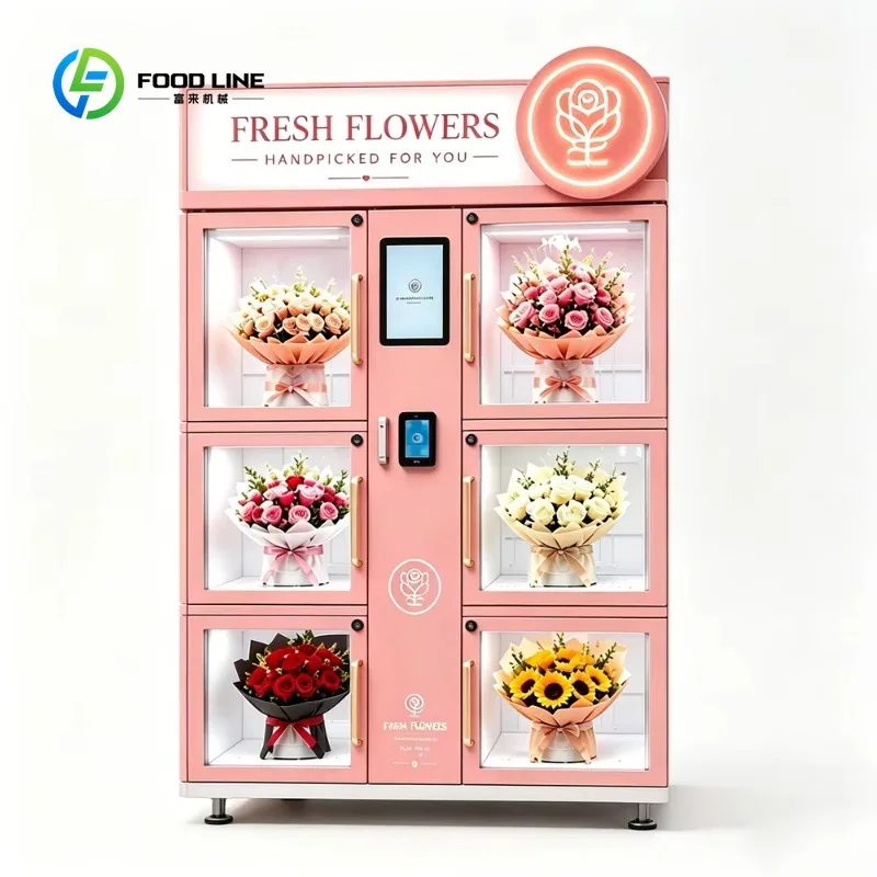 Customized 24H Self Service Flower Vending Machine with Compressor Cooling Touch Screen and Multiple Payment Options