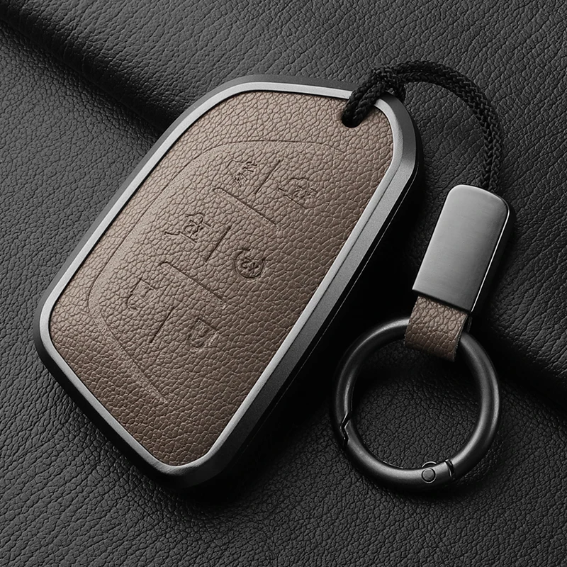 For Cadillac Escalade 2024-2025 Car Key Cover Accessories Key Case Leather Escalade High-end Car Key Case Buckle Anti-scratch