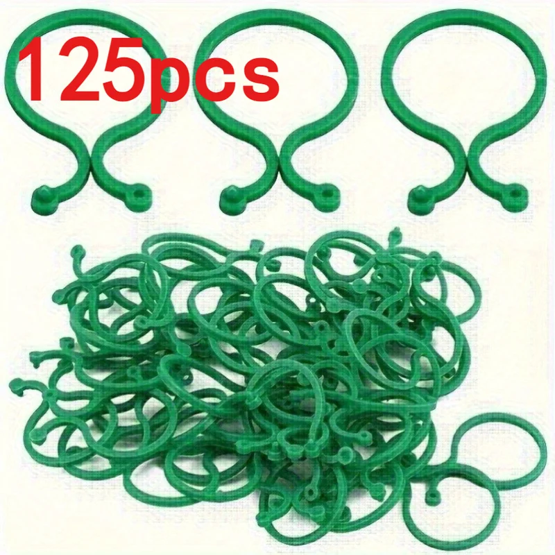 125Pcs Garden Plant Support Kit Vine Clips Twist Ties Plant Rope For Tomato Vegetable Climbing Plants