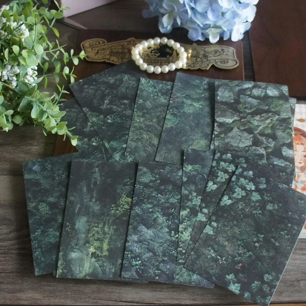 30 Sheet Stone Wall Moss Tree Surface Background Design Craft Paper Gift Decoration Scrapbooking Handmade DIY