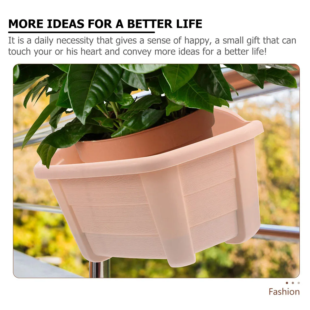 

1 set Semi-Circular Wall Mounted Flower Pot Durable Rust Resistant Hanging Planter For Balcony Garden Yard Decor Plant Holder