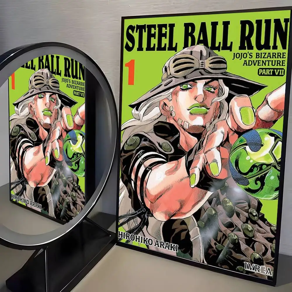 Anime JoJos Bizarre Adventure Retro-Poster, Kunst auf HD-Leinwand, hochwertiges ästhetisches Druckpapier, Wandkunst für Wohnzimmer, Heimdekoration – Detail 4