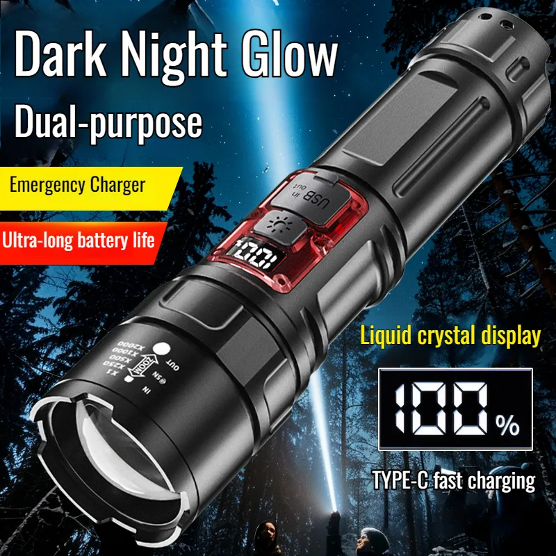 Zoom Flashlight Ultra Long Life Super Bright