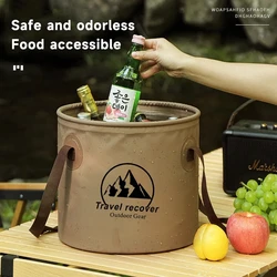 Car Water Bucket Collapsible Bucke Container Multifunctional Portable Light Water Bucket Outdoor Camping Washbasin For Car 20L