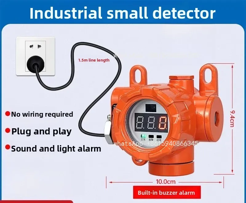 Independent use of industrial gas indicator, oxy-gen, carbon monoxide, ammonia, sulfur, hydrogen, chlorine detector