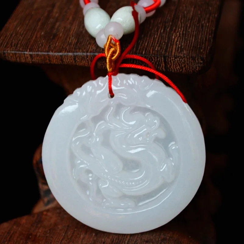 

Подвеска в виде дракона из нефрита для мужчин и женщин в том же стиле