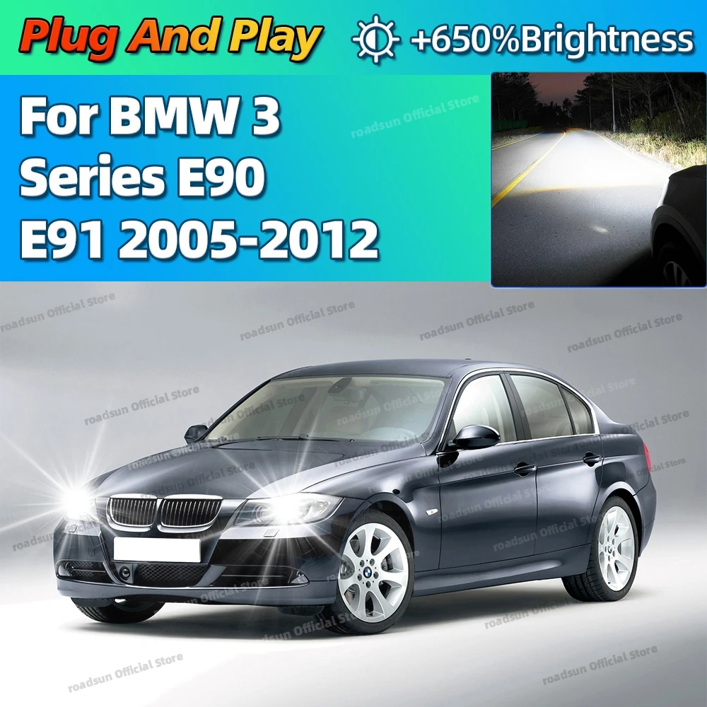 

2Pcs LED Car Headlights Bulbs D1S Turbo Lights 6000K HID For BMW 3 Series E90 E91 2005-2012 2006 2007 2008 2009 2010 2011