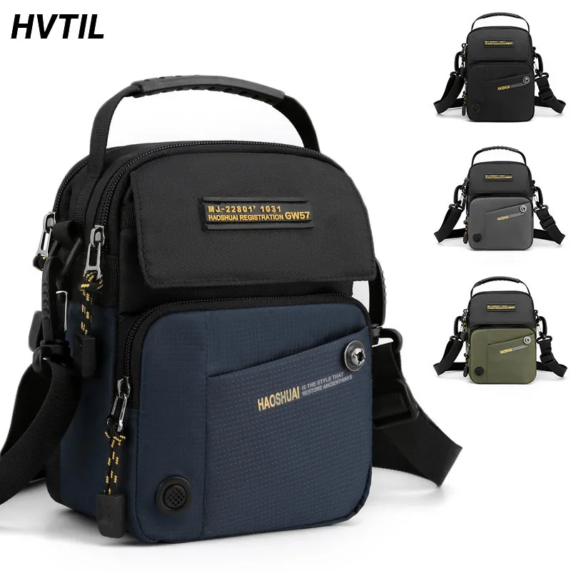 HVTIL Men Luxury Brand Simple Leisure Stylish Chest Bag Multifunctional Sling Shoulder Crossbody Pack Waterproof Durable Bolsas