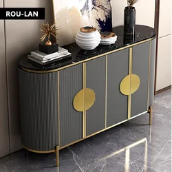 Light Luxury Entrance Storage Cabinet Side Table Simple Living Room Shoe Cabinet Entry Marble Dining Sideboard