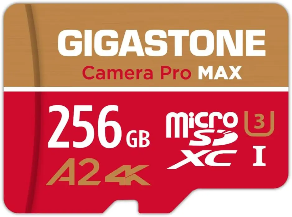 

256GB Micro SD Card for 4K Camera, GoPro, Dash Cam, DJI Drone & Security Camera, Speed Up to 130MB/s with Adapter