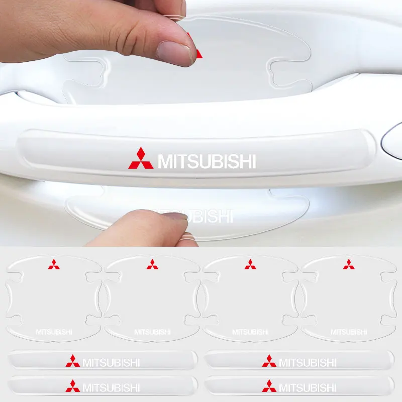 Car door anti-collision strip door handle protection strip For Mitsubishi Outlander Lancer 10 9 ASX RALLIART Eclipse L200 Pajero
