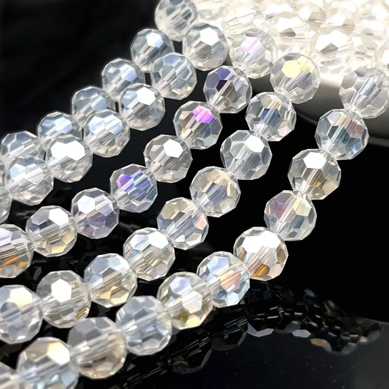3/4/6/8mm Kristall Perlen Facettierte Glas Perle Für Schmuck Machen Perlen Liefert Spacer DIY Handwerk armbänder Halsketten Zubehör – Detail 4